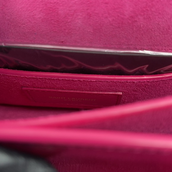 Saint Laurent Small Patent Leather Sunset Monogram Shoulder Bag - Picture 5 of 6